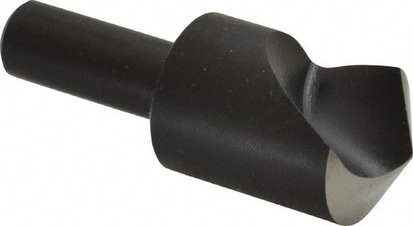 Cleveland - 1" Head Diam, 1/2" Shank Diam, 1 Flute 120° High Speed Steel Countersink - Exact Tooling