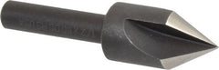 Cleveland - 1/2" Head Diam, 1/4" Shank Diam, 3 Flute 60° High Speed Steel Countersink - Exact Tooling