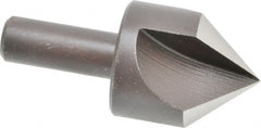 Cleveland - 1-1/4" Head Diam, 1/2" Shank Diam, 3 Flute 82° High Speed Steel Countersink - Oxide Finish, 2-3/4" OAL, Single End, Straight Shank, Right Hand Cut - Exact Tooling