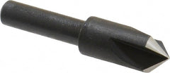 Cleveland - 3/8" Head Diam, 1/4" Shank Diam, 3 Flute 90° High Speed Steel Countersink - Exact Tooling