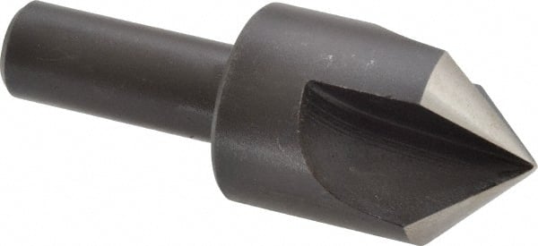 Cleveland - 1" Head Diam, 1/2" Shank Diam, 3 Flute 90° High Speed Steel Countersink - Oxide Finish, 2-3/4" OAL, Single End, Straight Shank, Right Hand Cut - Exact Tooling