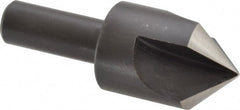 Cleveland - 1" Head Diam, 1/2" Shank Diam, 3 Flute 90° High Speed Steel Countersink - Oxide Finish, 2-3/4" OAL, Single End, Straight Shank, Right Hand Cut - Exact Tooling