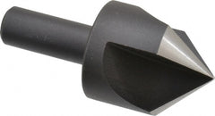 Cleveland - 1-1/4" Head Diam, 1/2" Shank Diam, 3 Flute 90° High Speed Steel Countersink - Exact Tooling