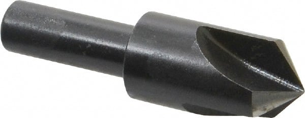 Cleveland - 5/8" Head Diam, 3/8" Shank Diam, 3 Flute 100° High Speed Steel Countersink - Oxide Finish, 2-1/4" OAL, Single End, Straight Shank, Right Hand Cut - Exact Tooling