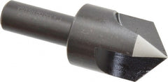 Cleveland - 1" Head Diam, 1/2" Shank Diam, 3 Flute 100° High Speed Steel Countersink - Oxide Finish, 2-3/4" OAL, Single End, Straight Shank, Right Hand Cut - Exact Tooling