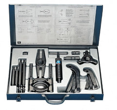 SKF - 8 Ton Capacity, 6" Spread, Hydraulic Puller Set - 3 Jaws, 10.6" Reach - Exact Tooling