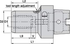 Kennametal - HSK50C Taper Shank, 18mm Hole Diam, Hydraulic Tool Holder/Chuck - 39.6mm Nose Diam, 80mm Projection, 39mm Clamp Depth, 15,000 RPM, Through Coolant - Exact Tooling