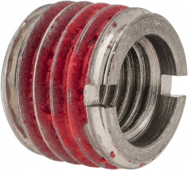 E-Z LOK - M16x2.00 Internal, 1-8 External, Metric Coarse, 25/32" Insert Length, Standard Wall Thread Locking Inserts - Stainless Steel, Bright Finish, Grade 303, Use Tool 500-8 - Exact Tooling