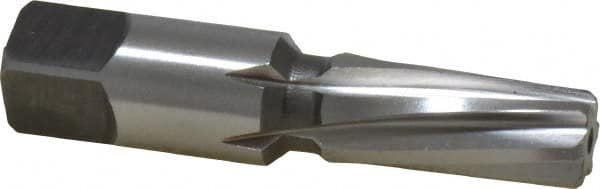 Cleveland - 1/4" Pipe, 0.472" Diam, 13/32" Small End Diam, Straight Shank, 1-1/16" Flute, Taper Pipe Reamer - Exact Tooling