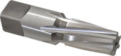 Cleveland - 3/8" Pipe, 0.606" Diam, 0.54" Small End Diam, Straight Shank, 1-1/16" Flute, Taper Pipe Reamer - Exact Tooling
