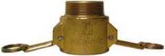 EVER-TITE Coupling Products - 2-1/2" Brass Cam & Groove Suction & Discharge Hose Female Coupler Male NPT Thread - Part B, 2-1/2" Thread, 250 Max psi - Exact Tooling