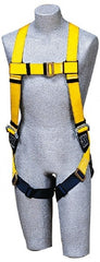 DBI/SALA - 420 Lb Capacity, Size Universal, Full Body Construction Safety Harness - Polyester Webbing, Side D-Ring, Pass-Thru Leg Strap, Pass-Thru Chest Strap - Exact Tooling