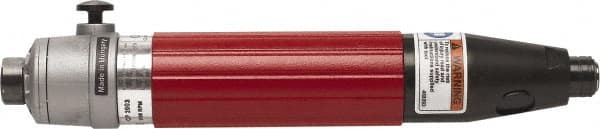 Chicago Pneumatic - 1/4" Bit Holder, 1,100 RPM, Inline Handle Air Screwdriver - 3-1/2 to 38 In/Lb Torque, 1/4" Inlet, 13.8 CFM - Exact Tooling