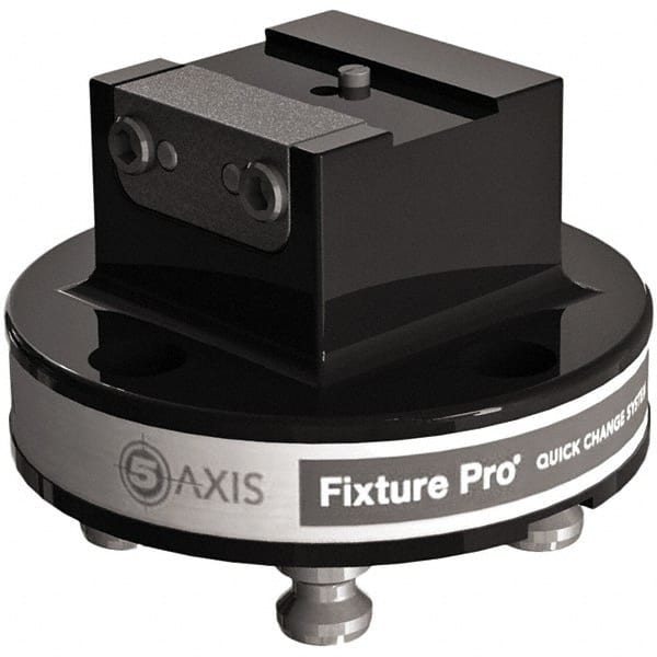 Jergens - 130mm Jaw Width, Dovetail Vise - For Use with 5 & 5 Axis Workholding Systems - Exact Tooling