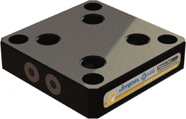 Jergens - 130mm Long x 130mm Wide x 30mm High Aluminum Fixture Plate - 30mm Plate Thickness - Exact Tooling