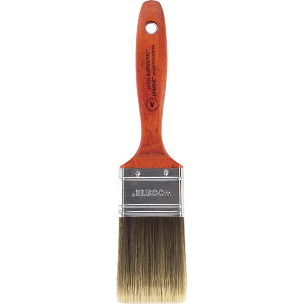 Wooster Brush - 2" Flat Nylon/Polyester Varnish Brush - 2-11/16" Bristle Length, 5-1/2" Wood Beavertail Handle - Exact Tooling