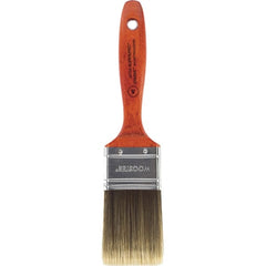 Wooster Brush - 2" Flat Nylon/Polyester Varnish Brush - 2-11/16" Bristle Length, 5-1/2" Wood Beavertail Handle - Exact Tooling
