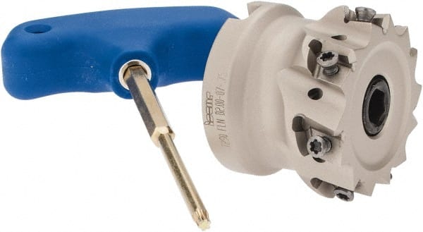 Iscar - 7 Inserts, 2" Cut Diam, 3/4" Arbor Diam, 0.354" Max Depth of Cut, Indexable Square-Shoulder Face Mill - 0/90° Lead Angle, 1.575" High, T290 LN.T 1004 Insert Compatibility, Through Coolant, Series SumoMill - Exact Tooling