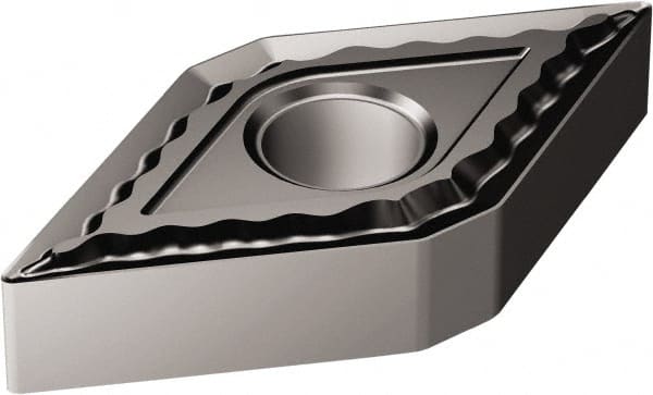 Sandvik Coromant - DNMG441 QM Grade 1105 Carbide Turning Insert - TiAlN2 Finish, 55° Diamond, 1/2" Inscr Circle, 1/4" Thick, 1/64" Corner Radius - Exact Tooling