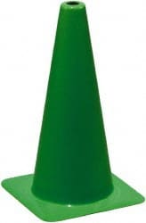 PRO-SAFE - 18" High, Lime Rigid Traffic Cone - 12" Base Width, 3 Lb, PVC - Exact Tooling