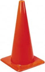 PRO-SAFE - 28" High, Orange Rigid Traffic Cone - 14" Base Width, 7 Lb, PVC - Exact Tooling