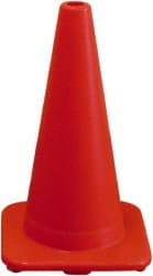 PRO-SAFE - 18" High, Orange Rigid Traffic Cone - 12" Base Width, 3 Lb, PVC - Exact Tooling