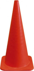 PRO-SAFE - 28" High, Orange Traffic Cone with Base - 13" Base Width, 5 Lb, PVC - Exact Tooling