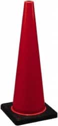 PRO-SAFE - 36" High, Orange Traffic Cone with Base - 15" Base Width, 10 Lb, PVC - Exact Tooling