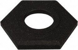 PRO-SAFE - 14" Wide x 4" High Rubber Trim Line Channelizer Base - 16 Lb, Black - Exact Tooling