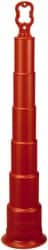 PRO-SAFE - 42" High x 8" Wide Trim Line Channelizer Post - High Density Polyethylene (HDPE), 4 Lbs, Orange - Exact Tooling
