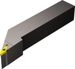 Sandvik Coromant - SVJB, Right Hand Cut, -3° Lead Angle, 3/4" Shank Height x 3/4" Shank Width, Neutral Rake Indexable Turning Toolholder - 4-1/2" OAL, VBMT 11 03 04 Insert Compatibility, Series CoroTurn 107 - Exact Tooling