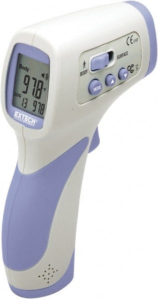 Extech - 32 to 43°C (90 to 109°F) Infrared Thermometer - 8:1 Distance to Spot Ratio - Exact Tooling