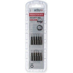Wiha - 4mm Hex Screwdriver Bit - 1/4" Drive, 1" OAL - Exact Tooling