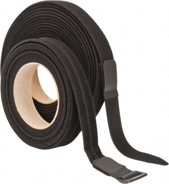 VELCRO Brand - 22 Piece 1" Wide x 5 Yd Long Self Fastening Tie/Strap Kit - Roll, Black - Exact Tooling