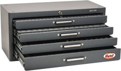Huot - 4 Drawer, 1/4-18 to 1-1/2 - 11-1/2 Tap Storage - 26" Wide x 12" Deep x 12-1/2" High, Steel - Exact Tooling