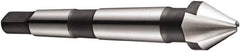 DORMER - 3 Flute 60° High Speed Steel Countersink - Bright Finish, 150mm OAL, Single End, Morse Taper Shank, Right Hand Cut - Exact Tooling