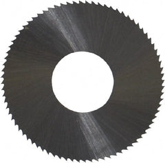 Controx - 1" Diam x 0.01" Blade Thickness x 3/8" Arbor Hole Diam, 80 Tooth Slitting and Slotting Saw - Arbor Connection, Right Hand, Uncoated, High Speed Steel, Concave Ground - Exact Tooling