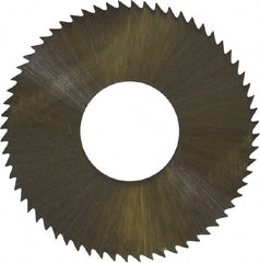 Controx - 1" Diam x 0.014" Blade Thickness x 3/8" Arbor Hole Diam, 64 Tooth Slitting and Slotting Saw - Arbor Connection, Right Hand, Uncoated, High Speed Steel, Concave Ground - Exact Tooling