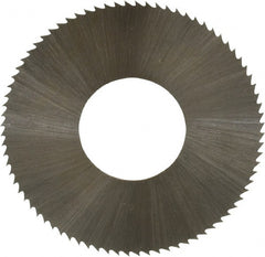 Controx - 1-1/4" Diam x 0.0156" Blade Thickness x 1/2" Arbor Hole Diam, 80 Tooth Slitting and Slotting Saw - Arbor Connection, Right Hand, Uncoated, High Speed Steel, Concave Ground - Exact Tooling