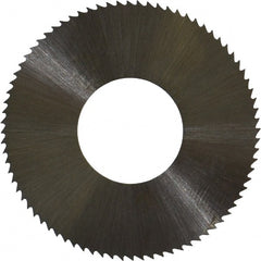 Controx - 1-1/4" Diam x 0.02" Blade Thickness x 1/2" Arbor Hole Diam, 80 Tooth Slitting and Slotting Saw - Arbor Connection, Right Hand, Uncoated, High Speed Steel, Concave Ground - Exact Tooling