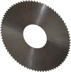 Controx - 1-1/2" Diam x 0.018" Blade Thickness x 1/2" Arbor Hole Diam, 80 Tooth Slitting and Slotting Saw - Arbor Connection, Right Hand, Uncoated, High Speed Steel, Concave Ground - Exact Tooling