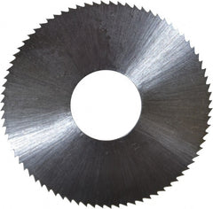 Controx - 1-1/2" Diam x 0.02" Blade Thickness x 1/2" Arbor Hole Diam, 80 Tooth Slitting and Slotting Saw - Arbor Connection, Right Hand, Uncoated, High Speed Steel, Concave Ground - Exact Tooling