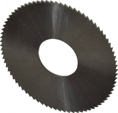 Controx - 1-1/2" Diam x 0.025" Blade Thickness x 1/2" Arbor Hole Diam, 80 Tooth Slitting & Slotting Saw - Arbor Connection, Right Hand, Uncoated, M2 High Speed Steel, Concave Ground - Exact Tooling
