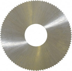 Controx - 2" Diam x 0.025" Blade Thickness x 5/8" Arbor Hole Diam, 100 Tooth Slitting & Slotting Saw - Arbor Connection, Right Hand, Uncoated, M2 High Speed Steel, Concave Ground - Exact Tooling
