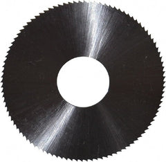 Controx - 2" Diam x 0.0313" Blade Thickness x 5/8" Arbor Hole Diam, 100 Tooth Slitting & Slotting Saw - Arbor Connection, Right Hand, Uncoated, M2 High Speed Steel, Concave Ground - Exact Tooling
