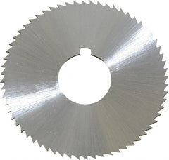 Controx - 2" Diam x 0.0469" Blade Thickness x 5/8" Arbor Hole Diam, 64 Tooth Slitting and Slotting Saw - Arbor Connection, Right Hand, Uncoated, Cobalt, Concave Ground, Contains Keyway - Exact Tooling