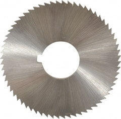 Controx - 2" Diam x 1/16" Blade Thickness x 5/8" Arbor Hole Diam, 64 Tooth Slitting and Slotting Saw - Arbor Connection, Right Hand, Uncoated, Cobalt, Concave Ground, Contains Keyway - Exact Tooling