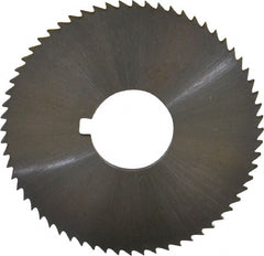 Controx - 2" Diam x 0.0781" Blade Thickness x 5/8" Arbor Hole Diam, 64 Tooth Slitting and Slotting Saw - Arbor Connection, Right Hand, Uncoated, Cobalt, Concave Ground, Contains Keyway - Exact Tooling