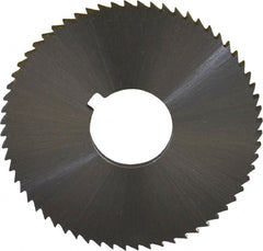 Controx - 2" Diam x 0.0938" Blade Thickness x 5/8" Arbor Hole Diam, 64 Tooth Slitting and Slotting Saw - Arbor Connection, Right Hand, Uncoated, Cobalt, Concave Ground, Contains Keyway - Exact Tooling