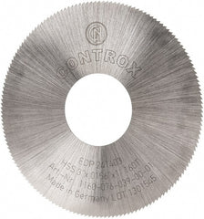 Controx - 3" Diam x 0.0156" Blade Thickness x 1" Arbor Hole Diam, 160 Tooth Slitting and Slotting Saw - Arbor Connection, Right Hand, Uncoated, High Speed Steel, Concave Ground - Exact Tooling
